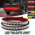 thumbnail image 1 of Xotic Tech 48" Multi-Functions 5 Rows 432pcs SMD Chips LED Tailgate Strip Light Bar - Flowing Turn Signal Brake Tail Reverse Running Arrowhead for Trucks Trailer Pickup SUV etc, No Drill Install, 1 of 7