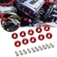thumbnail image 1 of Xotic Tech Aluminum Fender Bumper Washer Bolt, Engine Bay Dress Up Washers Kit with Bolts, Red, 1 of 9
