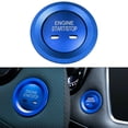 thumbnail image 1 of Xotic Tech Blue Keyless Engine Start Stop Button Cap with Surrounding Trim Ring for Chevy Equinox Tahoe Cruze, 1 of 7