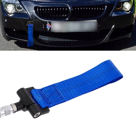 Xotic Tech Blue Track Racing Style Towing Strap Tow Hole Adapter for BMW 1 3 5 6 Series X5 X6, Fit Mini Cooper