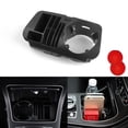 thumbnail image 1 of Xotic Tech Car Interior Center Console Black Single Water Cup Holder w/Organizer Slots Tray Insert Replacement, Compatible with Mercedes Benz W205 C-Class, X253 GLC-Class, W213 E-Class, W463A G-Class, 1 of 9
