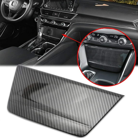 Xotic Tech Center Console Cigarette Lighter Panel Cover Trim, Carbon Fiber Pattern, Compatible with Honda Accord 10th Gen 2018-2022