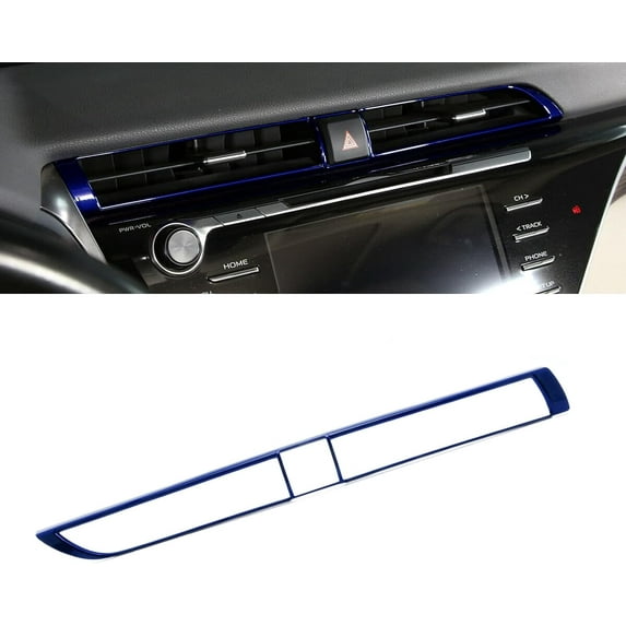 Xotic Tech Center Console Middle Air Vent AC Outlet Cover Trim, Blue, Compatible with Camry 2018-2020