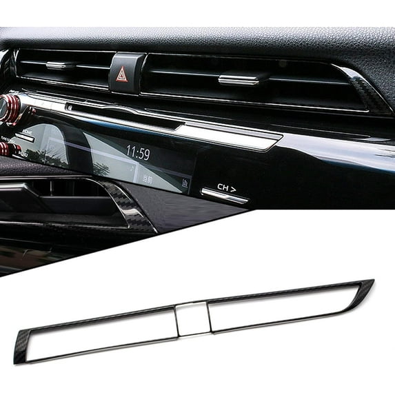 Xotic Tech Center Console Middle Air Vent AC Outlet Cover Trim, Carbon Fiber Pattern, Compatible with Camry 2018-2020