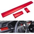 thumbnail image 1 of Xotic Tech Dashboard Center Console Stripe Cover Trim, Sporty Red, Compatible with Honda Civic 10th Gen, 1 of 9
