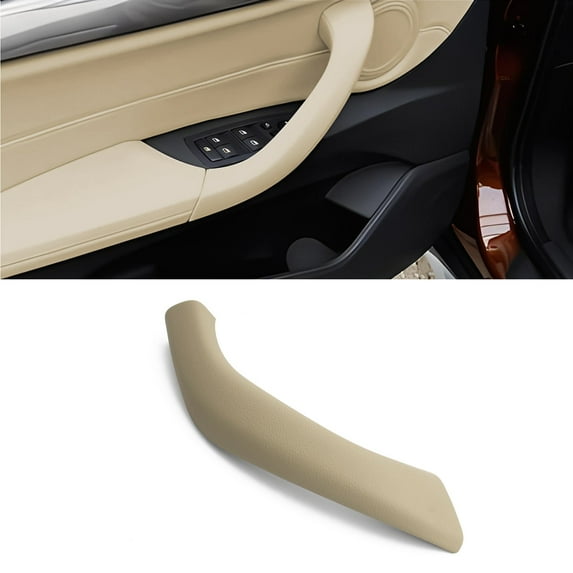 Xotic Tech Door Handle Outer Cover, Left Driver Side Inner Door Handle Cover Replacement Compatible with BMW X1 F48 2016-2022 X2 F39 2018-2023 (Beige)