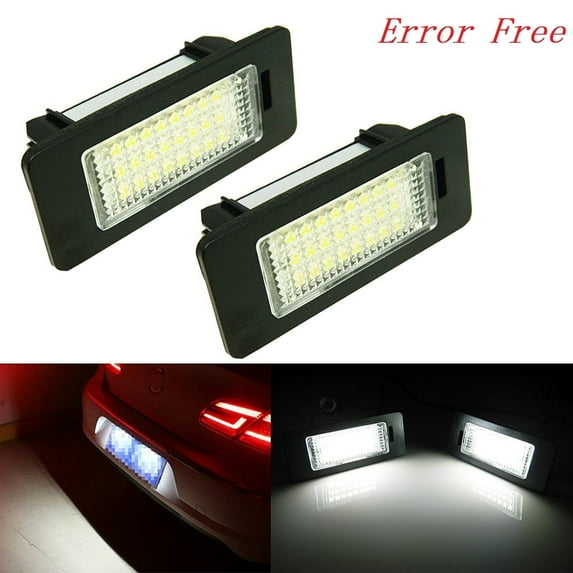 Xotic Tech Error Free LED License Plate Light Lamp Direct Fit for Volkswagen Jetta Passat Golf Touran Touareg 2011-2014
