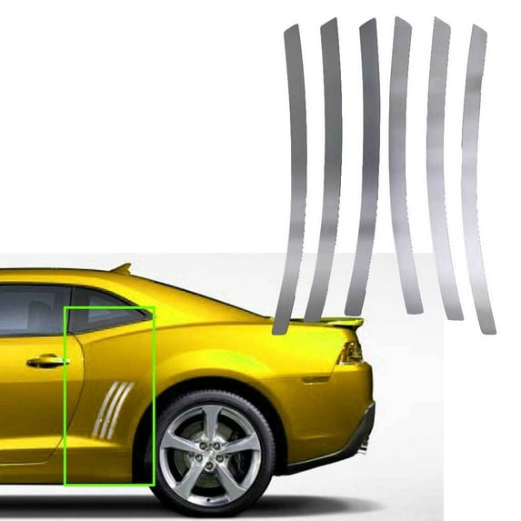 Xotic Tech For Chevy Camaro L&R Side Vent Insert Brushed Silver Stripe Decal Inlay Sticker 2011 - 2015
