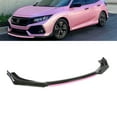 thumbnail image 1 of Xotic Tech Front Bumper Lip Chin Spoiler Splitter Diffuser Protector Body Kit Compatible with Honda Accord Civic or Volkswagen MK5 MK6 MK7 or Kia Optima or Mitsubishi Lancer Carbon Black w/Pink 4pcs, 1 of 9