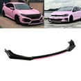 thumbnail image 1 of Xotic Tech Front Bumper Lip Chin Spoiler Splitter Diffuser Protector Body Kit Compatible with Honda Accord Civic or Volkswagen MK5 MK6 MK7 or Kia Optima or Mitsubishi Lancer, Black w/Pink 4pcs, 1 of 9