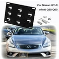 thumbnail image 1 of Xotic Tech Front Tow Hook License Plate Bumper Mounting Bracket FOR INFINITI Q50 Q60 NISSAN GT-R[Black], 1 of 9