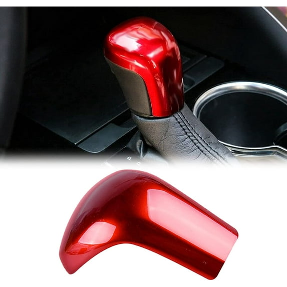 Xotic Tech Gear Shift Knob Cap Cover Trim, Sporty Red, Compatible with Camry 2018-2024 or Corolla Hatchback 2019-2024 or Avalon 2019-2024