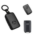thumbnail image 1 of Xotic Tech Glossy Black Carbon Fiber Pattern ABS Key Fob Shell Cover Case w/ Black Button Cover, Compatible with Mazda 3 CX-5, CX-30, CX-12 4-Button Smart Keyless Entry Key, 1 of 8