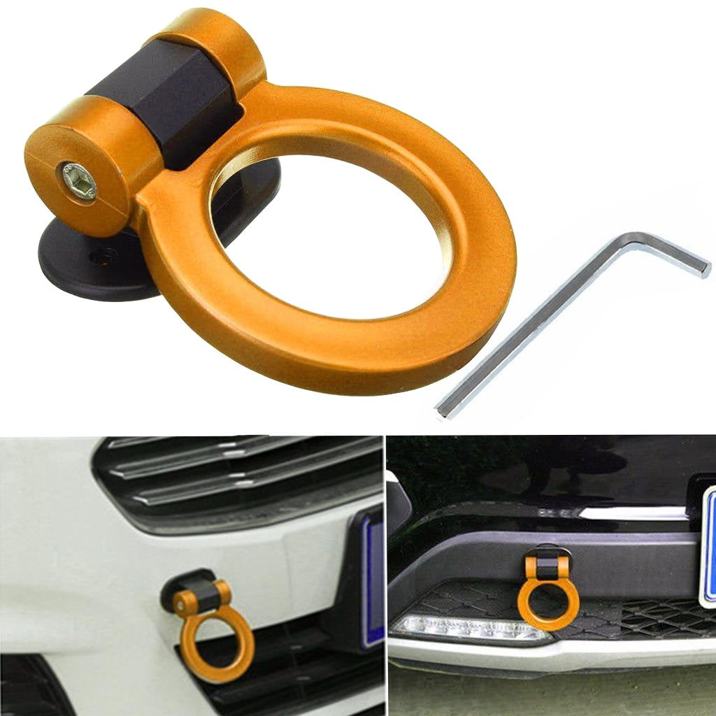 Xotic Tech Gold JDM Universal Ring Track Racing Style Tow Hook Look  Decoration For Cars SUV 