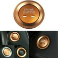 thumbnail image 1 of Xotic Tech Gold Keyless Engine Ignition Switch Button Cap Cover with Surrounding Decoration Ring for VW Golf GTI Jetta, 1 of 7