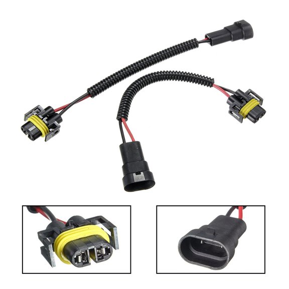 Xotic Tech H11 H8 H9 Extension Wiring Harness Connector Pigtail Socket Adapter for Headlight Fog Light