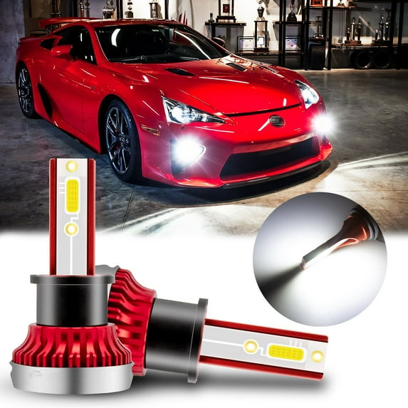 Xotic Tech H3 LED Fog Light Bulb - 6000K Xenon White High Power 2800 Lumen LED Bulb for Fog Lamp Daytime Running Light DRL
