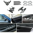 thumbnail image 1 of Xotic Tech Interior Armrest Stripe Window Switch Panel Handle Wrist Frame Pillar Speaker Cover Trim Combo Kit , Carbon Fiber Pattern , Compatible with Honda Civic Sedan 2016-2021, 1 of 9