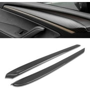 Xotic Tech Interior Door Trim Cover Wrap Cap, Glossy Carbon Fiber Pattern, Compatible with Tesla Model 3 2021-up Model Y 2020-up