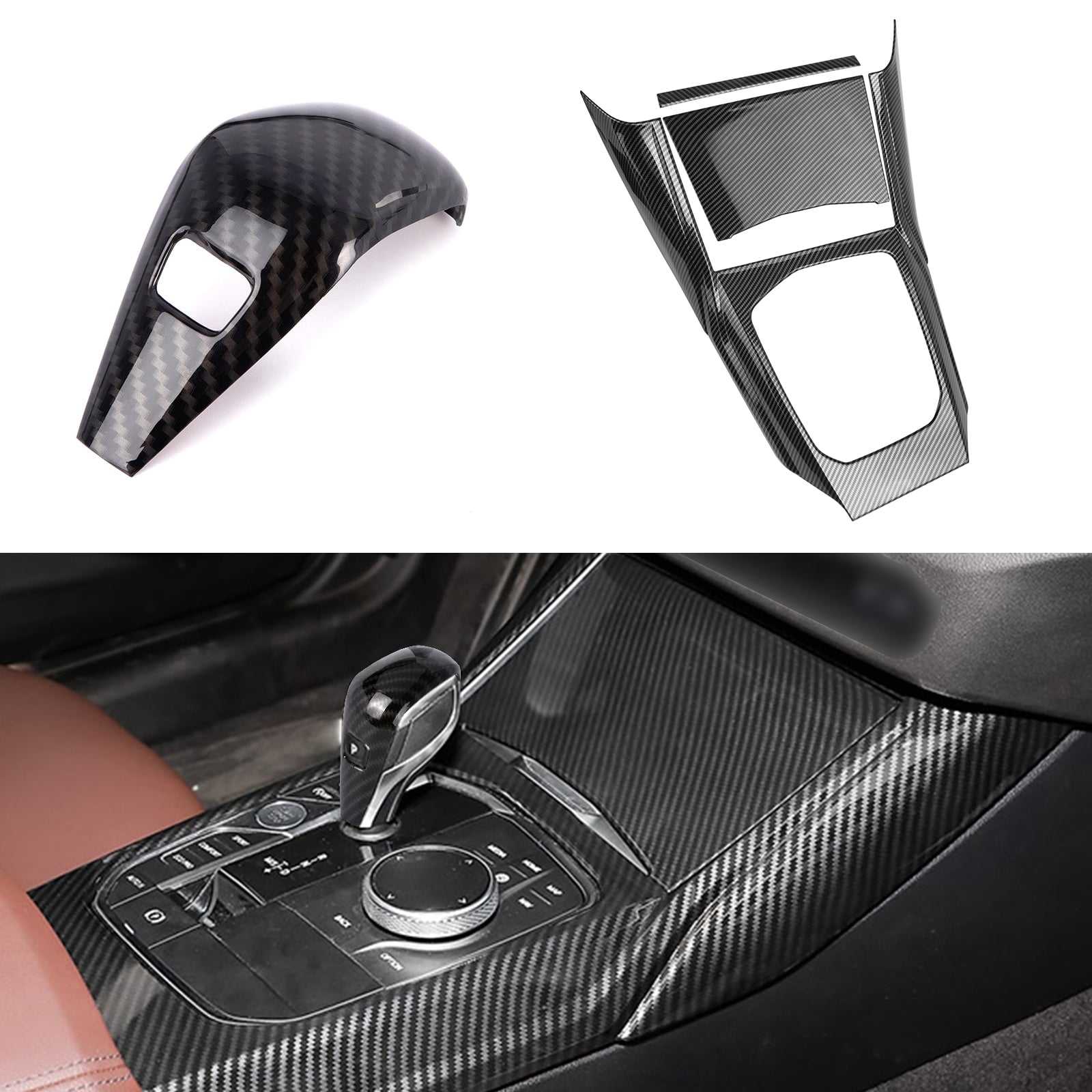Shifter Panel Xotic Tech Interior Gear Shift Panel w/ Knob Cover Trim Combo Kit ...
