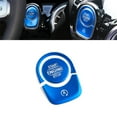 thumbnail image 1 of Xotic Tech Keyless Engine Start Push Button Power Ignition Switch Cover + Surrounding Ring On/Off Button Trim Compatible with Mercedes-Benz W177 A Class, C118 CLA Class, X247 GLB-Class (Blue), 1 of 9