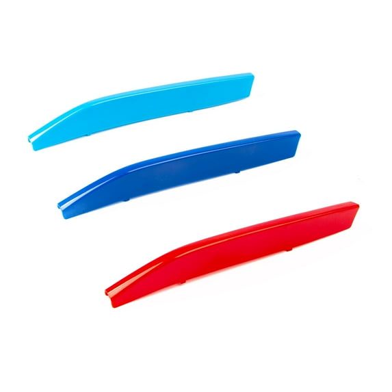 Xotic Tech M-Colored Stripe Grille Insert Trims Compatible with BMW 7 Series F01/F02 2013 2014 2015 730i 740i 750i 760i 730Li 740Li 750Li 760Li Kidney Grill (9-Beams Standard Grille)