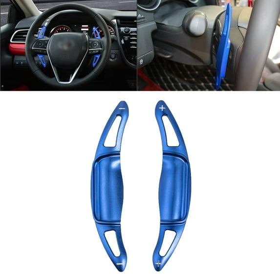 Xotic Tech Paddle Shifter Extensions, Steering Wheel Shift, Blue Aluminum Metal, Compatible with Toyota Camry 2018-Up, Avalon 2019-Up, Corolla Hatchback 2019-Up, Corolla Sedan 2020-Up