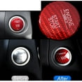 thumbnail image 1 of Xotic Tech Real Carbon Fiber Keyless Engine Start Stop Push Button Decor Cover for Mercedes Red, 1 of 7