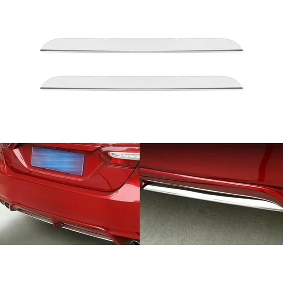 Xotic Tech Rear Bumper Lower Lip Cover Trim, Chrome Stainless Steel, Compatible with Camry SE XSE 2018-2024