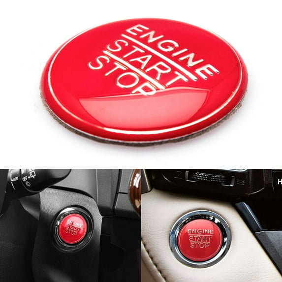 Xotic Tech Red Keyless Engine Start Stop Push Button Cover Trim for Toyota Camry Tacoma Prius Avalon Yaris