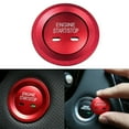 thumbnail image 1 of Xotic Tech Red Keyless Engine Start Stop Push Button Cover with Surrounding Trim Ring for Cadillac Chevy GMC, 1 of 8
