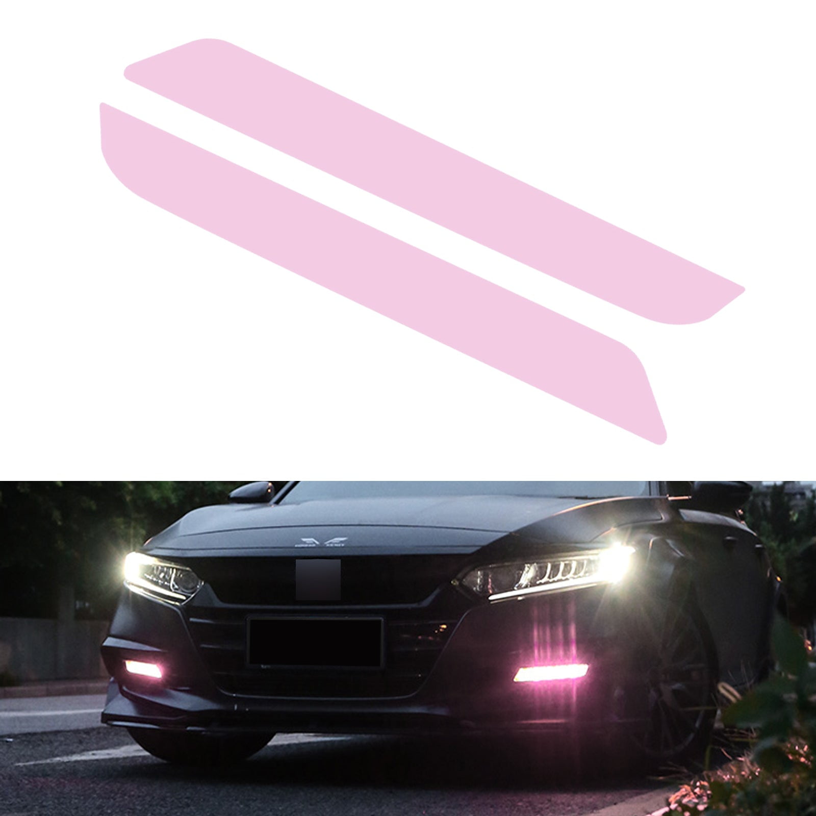 Xotic Tech Self Adhesive Front Fog Light DRL Tint Vinyl Film, Precut ...
