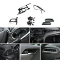 thumbnail image 1 of Xotic Tech Set Carbon Fiber Style Console Stripe Passenger Dash Side Left AC Vent Handle Bowl Gear Panel w/Heater Buttons Accessories Cover Trim Combo Kit, Compatible with Toyota Camry 2018-2023, 1 of 9