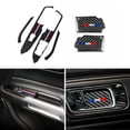 thumbnail image 1 of Xotic Tech Set Real Carbon Fiber w/ Tri Color Strip Interior Handle Bowl Window Lift Control Panel Accessories Cover Trim Combo Kit, Compatible with Ford Mustang 2015-2023, 1 of 9