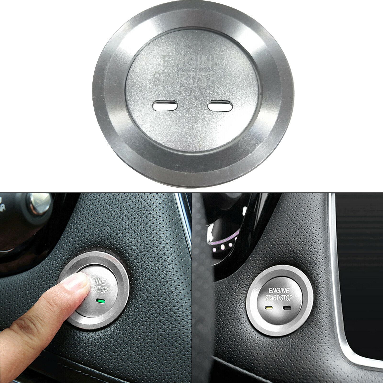 Xotic Tech Silver Aluminum Engine Start Button with Surrounding Trim ...