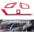 thumbnail image 1 of Xotic Tech Sporty Red ABS Car Interior Front Side and Console Air Outlet Vent Frame Trim Cover Sticker for Honda 10th Gen Civic 2016 2017 2018 2019 2020 2021, 1 of 9