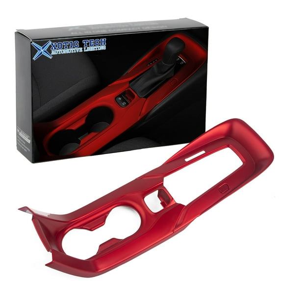 Xotic Tech Sporty Style Red Center Console Gear Shift Panel Frame Cup Holder Cover Trim Compatible with Toyota Corolla 2020-2022(Not Compatible with cross and 2023 Corolla)