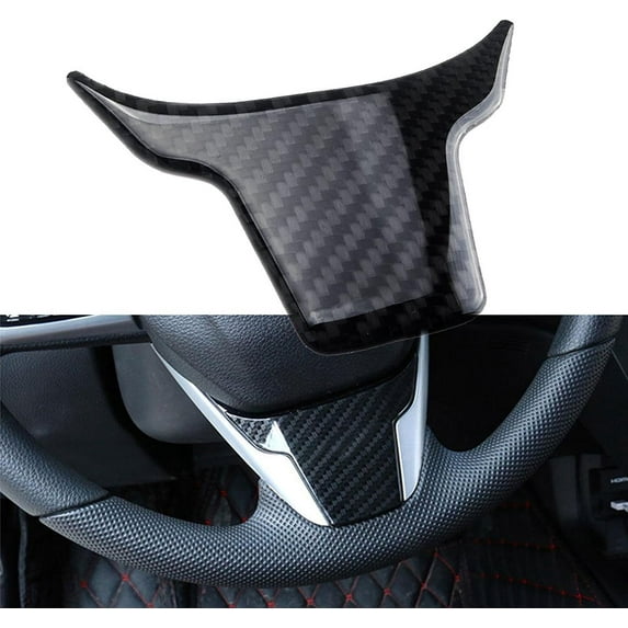 Xotic Tech Steering Bottom Cover Trim, Genuine Soft Carbon Fiber, Compatible with Honda Civic 10th Gen(Not Fit LX)