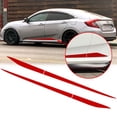 thumbnail image 1 of Xotic Tech for Honda Civic 2016-2019 Side Skirt Stripe Vinyl Sticker Trim Door Sill Decal Molding, Red, 1 of 7