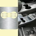 thumbnail image 1 of Xotic Tech for Tesla Model 3 Cup Holder Center Console Vinyl Sticker, Metallic Brushed Silver, 1 of 7
