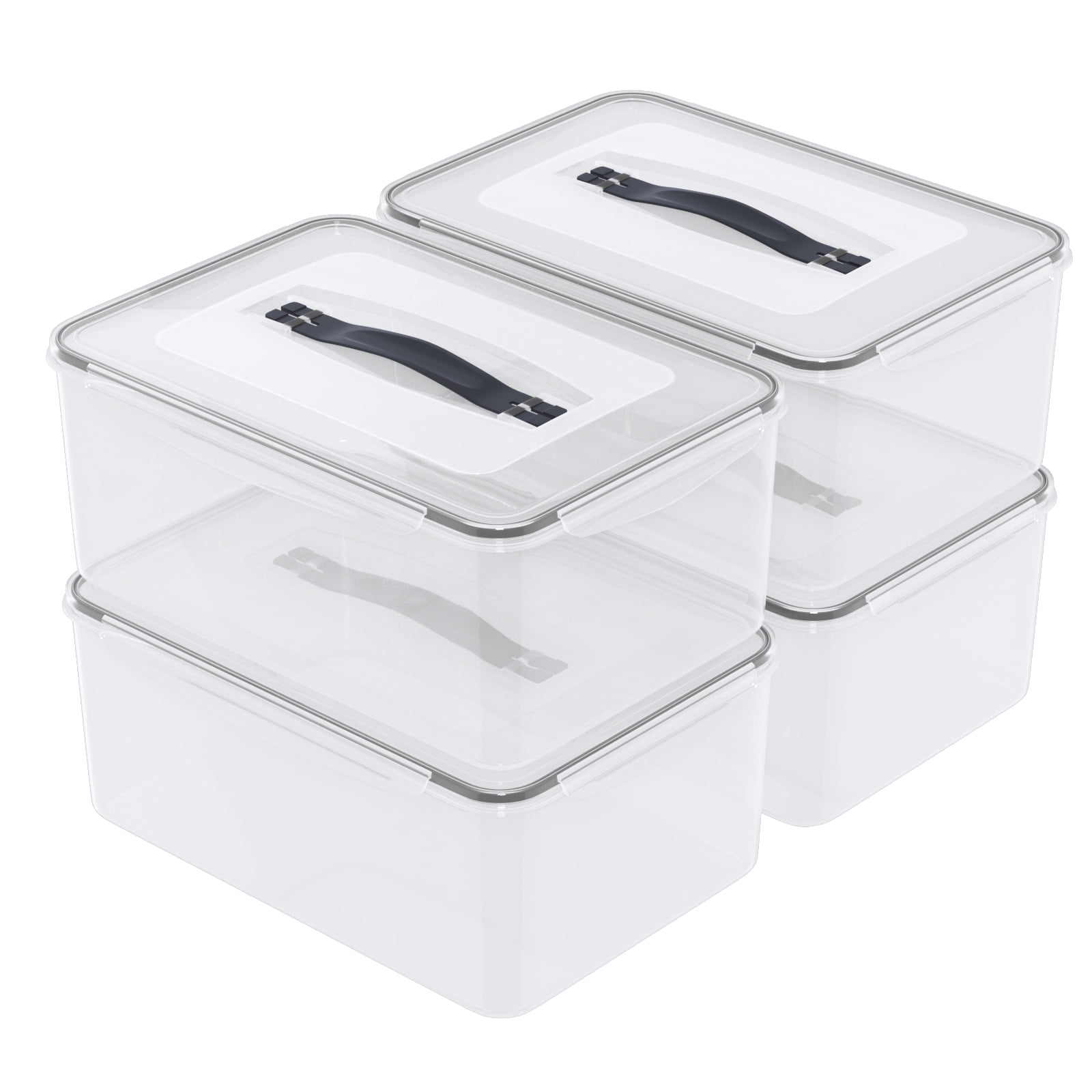 Xowine 15 L Rectangular Clear Food Storage Container with Airtight Lid ...