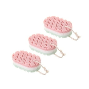 Xoxingysm 3Pc Back Scrub,3Pc Bathing Ash Rubbing Soft Bubble Brush Can Be Hung with A Water Absorbing Cleaning Brush