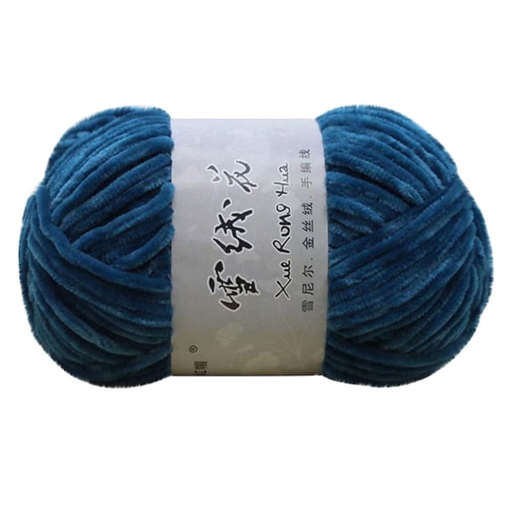 Xoxingysm Acrylic Yarn,Crochet Yarn,Gold Velvet Chenille Medium Thick Wool Thread Diy Crochet Sweater Scarf Line
