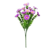 Xoxingysm Artificial Flowers 1 Bundles Artificial Daisies Flowers Silk Cemetery Flower Plastic Memorial Bouquet for Hanging Window Box Home Table Centerpieces Decor, 1 Bunch of Artificial Flowers