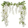 thumbnail image 1 of Xoxingysm Artificial Flowers 6 Feet Artificial Flowers 10 Branches Wisteria Vines Hanging Flowers Wisteria String for Home Garden Wedding Decor, A Simulated Wisteria Flower, 1 of 9