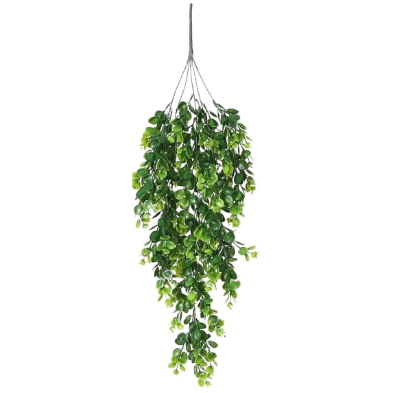 Xoxingysm Artificial Flowers Artificial Hanging Leaves Plants Vines Garland Real Plastic Bushes for Outside Home Wall Garden Wedding Party Bar Decor 29.9 In, A String of Artificial Rattan