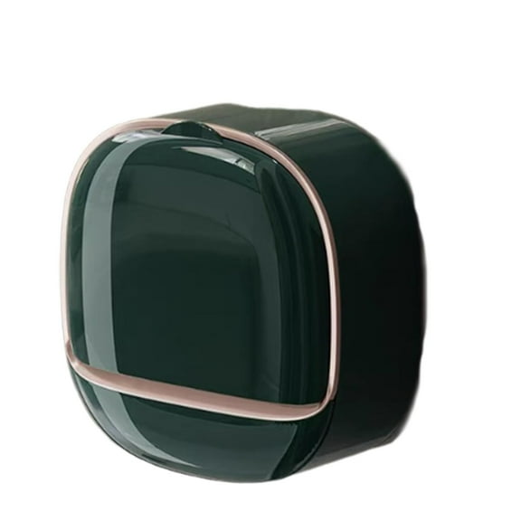 Xoxingysm Bath Soap Holder,Soap Dish,Soap Holder with Drain Tray Wallmounted Soap Box Wall Mounted Drain Soapbox with Flip Lid for Bathroo No Punch Soap Box Wall Mounted No Punching Soap Dish Holder