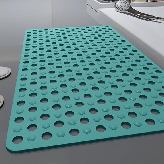 Xoxingysm Bathroom Products Square Shower Mat Extra Large Non Slip Mat for Elderly & Kids Bathroom Drain Holes Strong Suction Cups Machine Washable