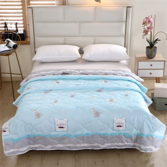 Xoxingysm Blanket Ice Blankets for Hot Sleepers Ice Blanket for All Season Lightweight Summer Cotton Cooler Quilt for Hot Sleepers and Night Sweats Arc Chill Keep Cool Twin Size Soft