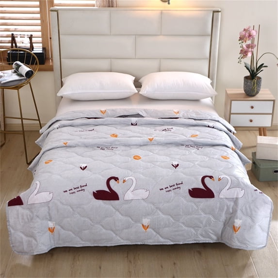 Xoxingysm Blanket Ice Blankets for Hot Sleepers Ice Blanket for All Season Lightweight Summer Cotton Cooler Quilt for Hot Sleepers and Night Sweats Arc Chill Keep Cool Twin Size Soft